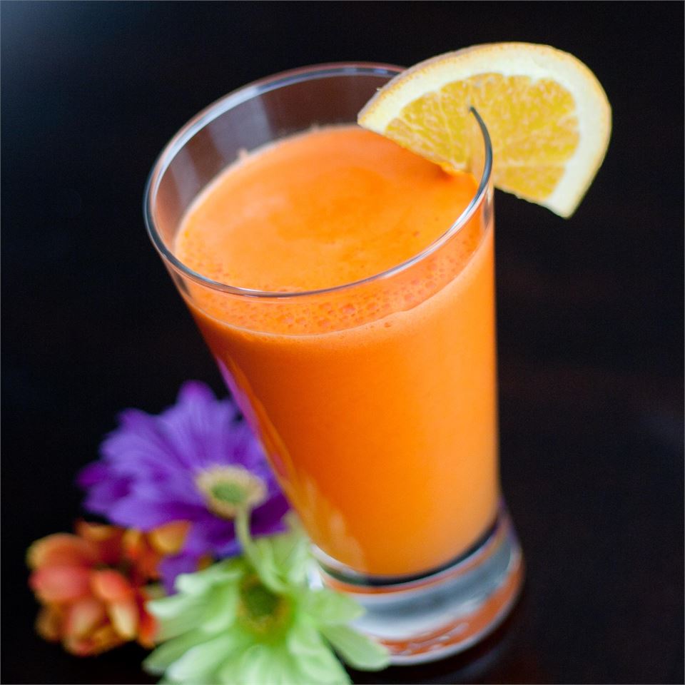 A Glass of Orange and Carrot Juice